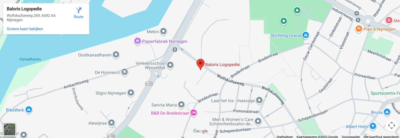 Locatie Baloris Logopedie op kaart